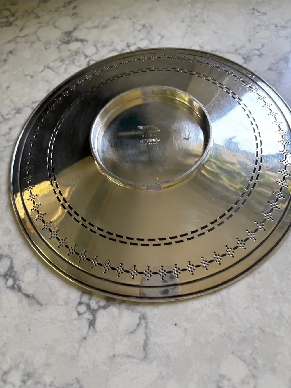 Vintage 10” Classic Silver-Plated Decorative Serving Platter #6880